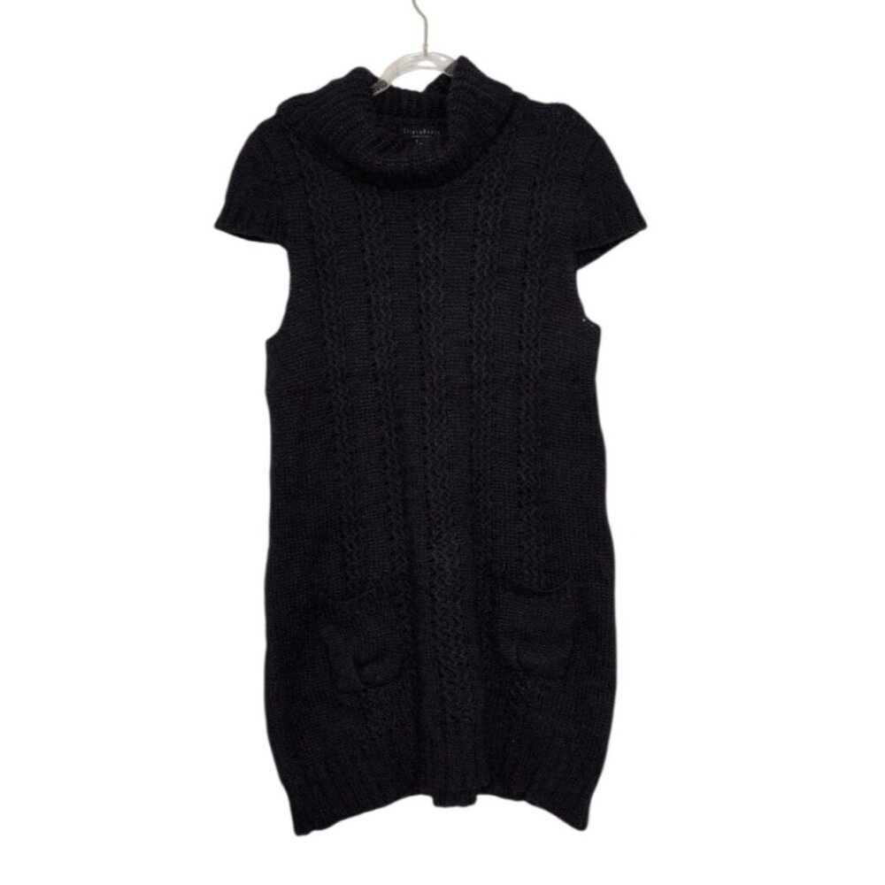 Chiara Mente Knit Sweater Dress Womens Size Medium Purple Wool Blend Italian